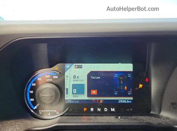 1FMEE5DP9PLC13318 2023 FORD BRONCO White Вид щитка приладів