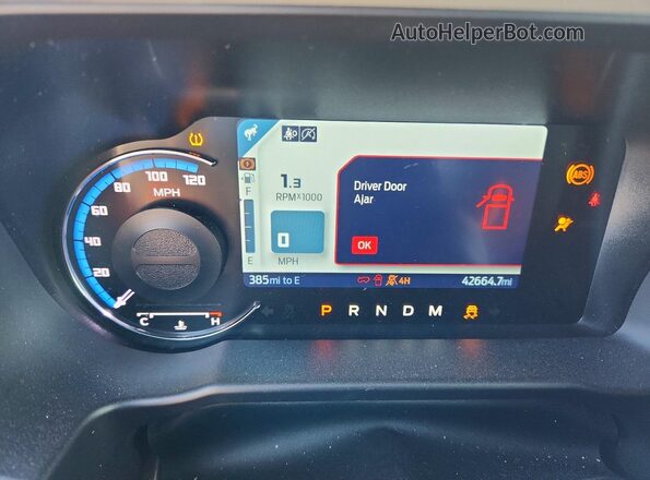 1FMEE5DPXPLB11137 2023 FORD BRONCO Blue Instrument cluster view