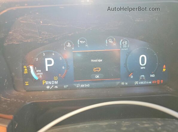 1FMEE5JR2PLA89477 2023 FORD BRONCO Red Вид щитка приладів