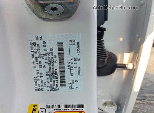 1FMEE7BH4TLB00054 2026 FORD BRONCO White VIN sticker view