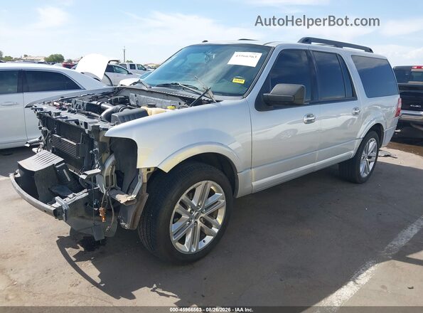 1FMJK1HT9GEF38031 2016 FORD EXPEDITION EL Silver წინა მარცხენა ხედი სამი მეოთხედიდან