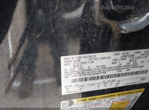 1FMJK1KT5LEA87750 2020 FORD EXPEDITION Black Engine compartment view