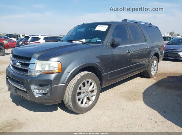 1FMJK1KT7GEF26257 2016 FORD EXPEDITION EL Gray Vista tres cuartos delantera izquierda