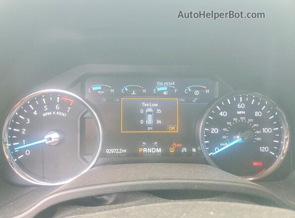 1FMJK1MT2LEA23338 2020 FORD EXPEDITION White Instrument cluster view