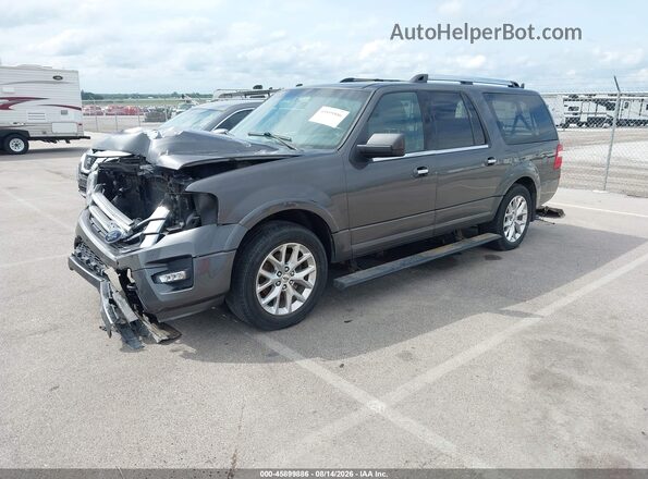 1FMJK2AT0HEA83507 2017 FORD EXPEDITION EL Gray Vista tres cuartos delantera izquierda