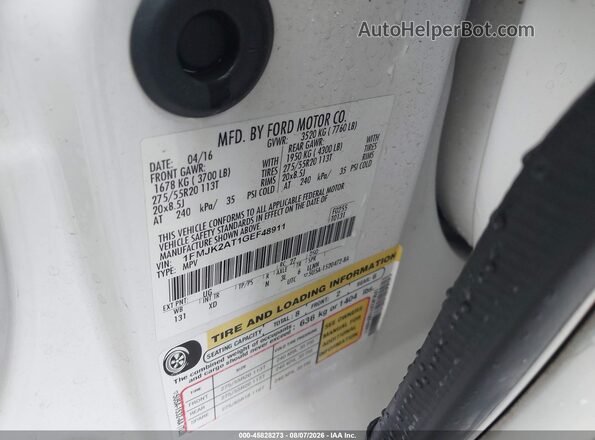 1FMJK2AT1GEF48911 2016 FORD EXPEDITION EL Кремовый Вид подкапотного пространства