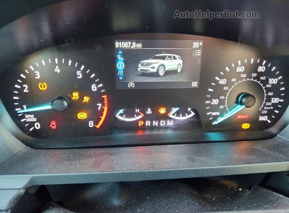 1FMSK7BH9LGC79115 2020 FORD EXPLORER Silver Вид щитка приладів