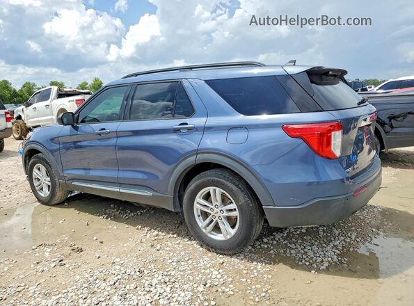 1FMSK7DH1MGA70742 2021 FORD EXPLORER Blue Rear left