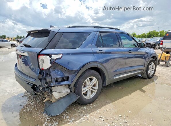 1FMSK7DH1MGA70742 2021 FORD EXPLORER Blue Rear right