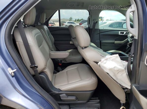 1FMSK7DH1MGA70742 2021 FORD EXPLORER Blue Rear interior view