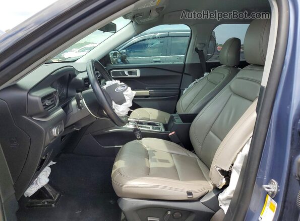 1FMSK7DH1MGA70742 2021 FORD EXPLORER Blue Front interior view