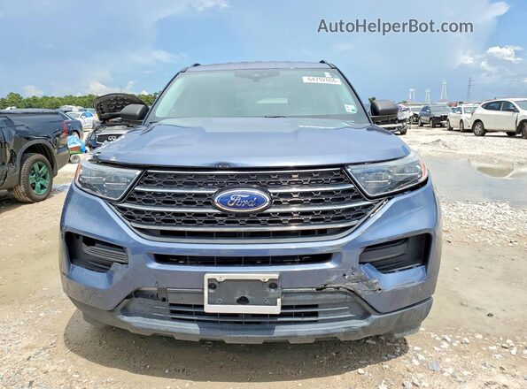 1FMSK7DH1MGA70742 2021 FORD EXPLORER Blue Front view