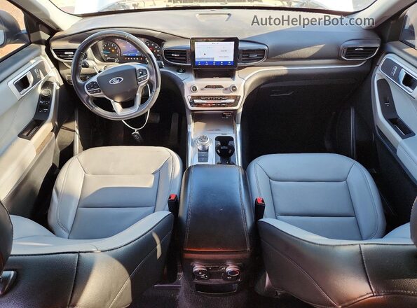 1FMSK7DH3MGA41274 2021 FORD EXPLORER Белый Вид панели приборов