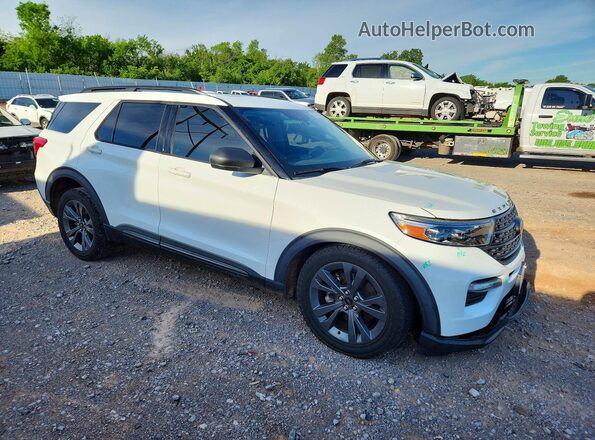 1FMSK7DH3MGA41274 2021 FORD EXPLORER Белый Передняя правая четверть