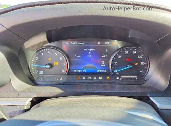 1FMSK7DH3MGA41274 2021 FORD EXPLORER Белый Вид щитка приборов