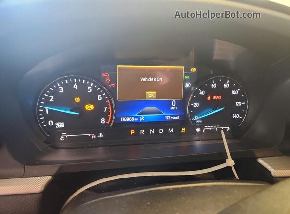 1FMSK7DH4LGB01044 2020 FORD EXPLORER White ხელსაწყოთა პანელის ხედი