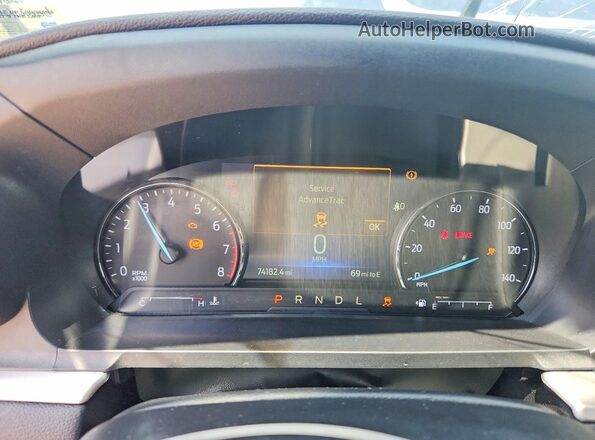 1FMSK7DH4NGC01390 2022 FORD EXPLORER Blue Вид щитка приладів