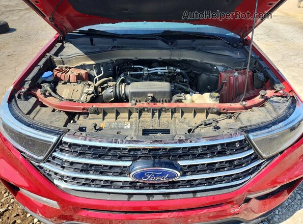 1FMSK7DH5MGA27554 2021 FORD EXPLORER Red Vista interior trasera