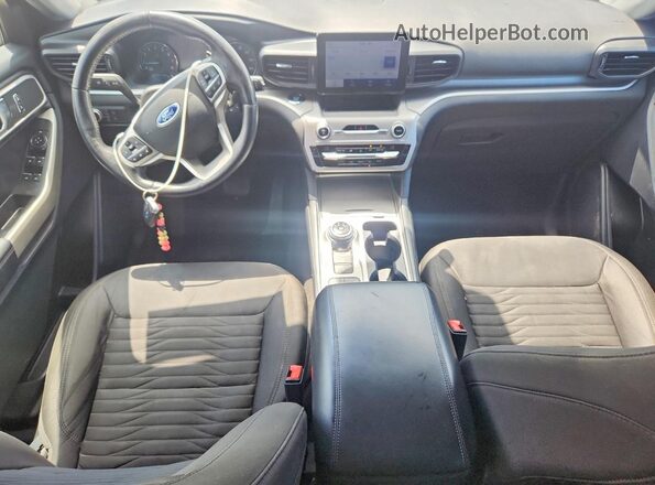 1FMSK7DH6MGB28666 2021 FORD EXPLORER Blue Dashboard view