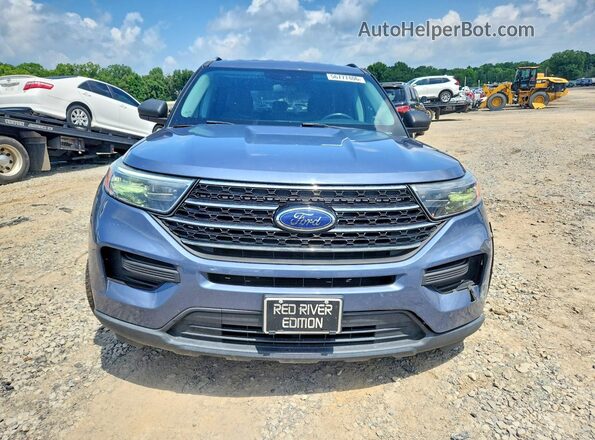 1FMSK7DH6MGB28666 2021 FORD EXPLORER Blue Front view
