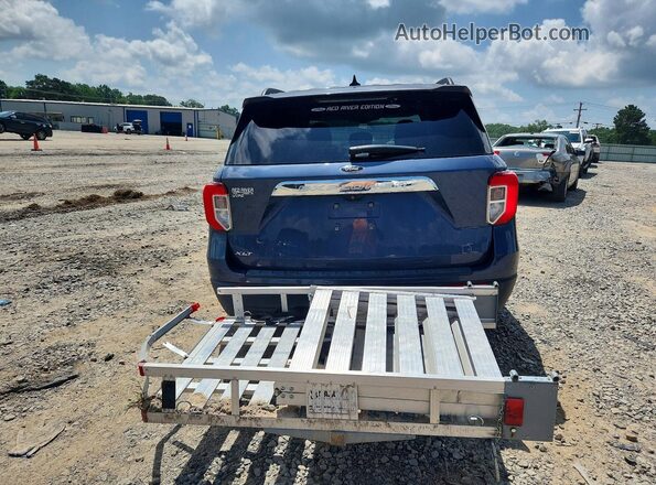 1FMSK7DH6MGB28666 2021 FORD EXPLORER Blue Rear view