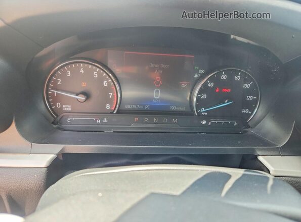 1FMSK7DH6MGB28666 2021 FORD EXPLORER Blue Instrument cluster view