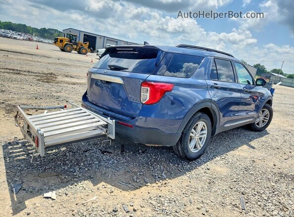 1FMSK7DH6MGB28666 2021 FORD EXPLORER Blue Rear right