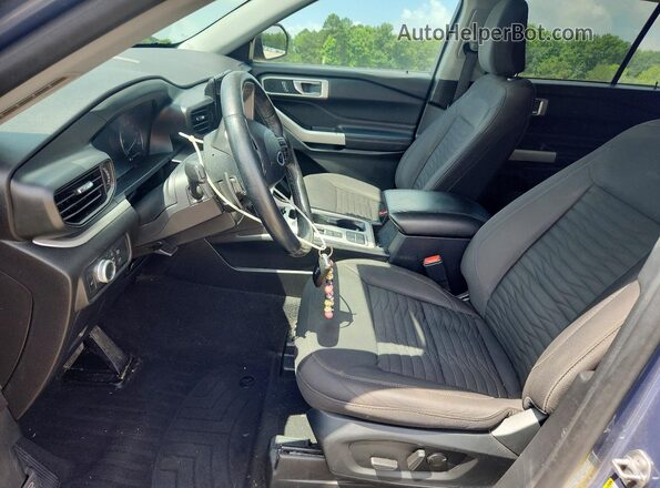 1FMSK7DH6MGB28666 2021 FORD EXPLORER Blue Front interior view