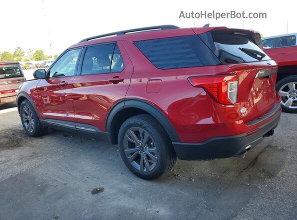 1FMSK7DH6NGB57165 2022 FORD EXPLORER Burgundy Задня ліва чверть