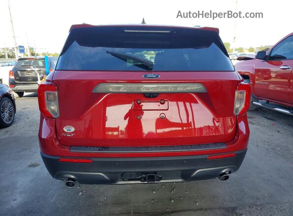 1FMSK7DH6NGB57165 2022 FORD EXPLORER Burgundy Вид ззаду