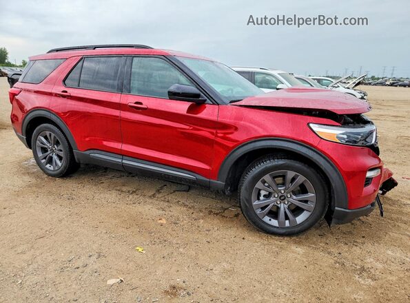 1FMSK7DH6NGB99321 2022 FORD EXPLORER Красный Передняя правая четверть