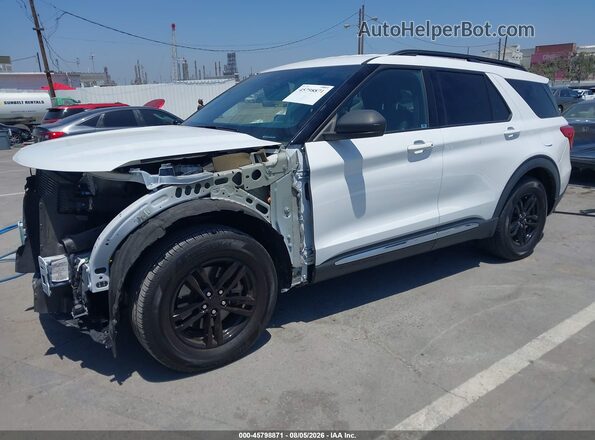 1FMSK7DH7LGB29355 2020 FORD EXPLORER White Vista tres cuartos delantera izquierda