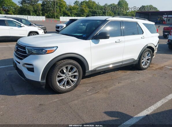 1FMSK7DH7LGD13114 2020 FORD EXPLORER White წინა მარცხენა ხედი სამი მეოთხედიდან