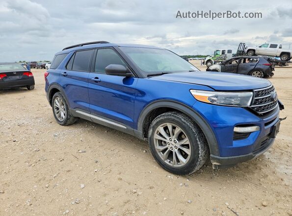 1FMSK7DH8LGC09201 2020 FORD EXPLORER Blue Передня права чверть