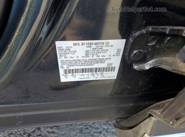 1FMSK7DH9RGA50407 2024 FORD EXPLORER Charcoal Вид підкапотного простору