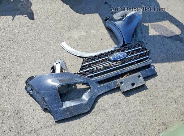 1FMSK7DHXLGA70592 2020 FORD EXPLORER Black Vista de la etiqueta del VIN