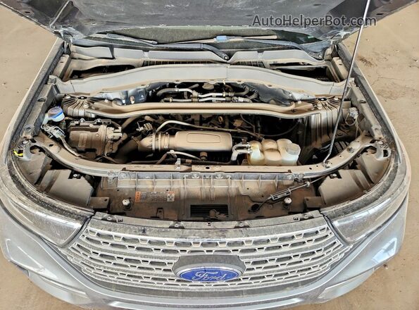 1FMSK7FH0MGB05719 2021 FORD EXPLORER Silver Widok komory silnika