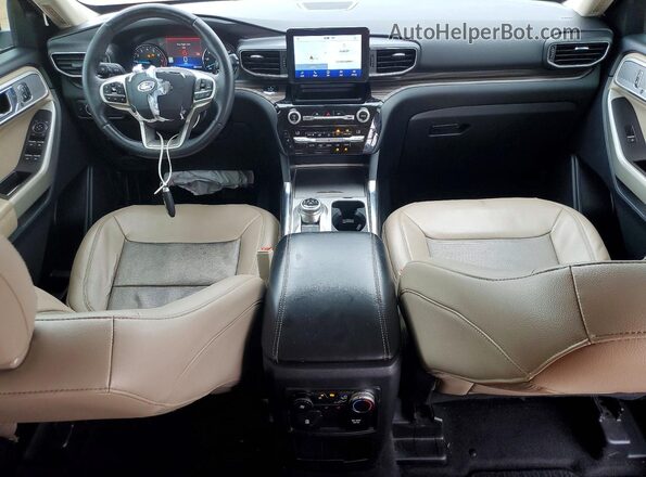 1FMSK7FH1MGA30450 2021 FORD EXPLORER White Առջևի վահանակի տեսք