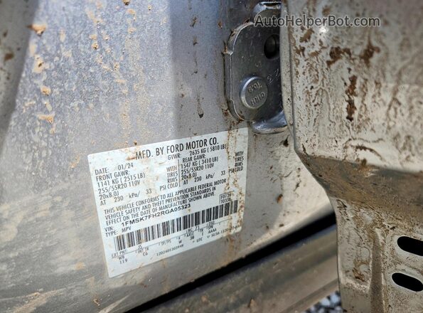 1FMSK7FH2RGA05323 2024 FORD EXPLORER Silver Вид наклейки з VIN-кодом