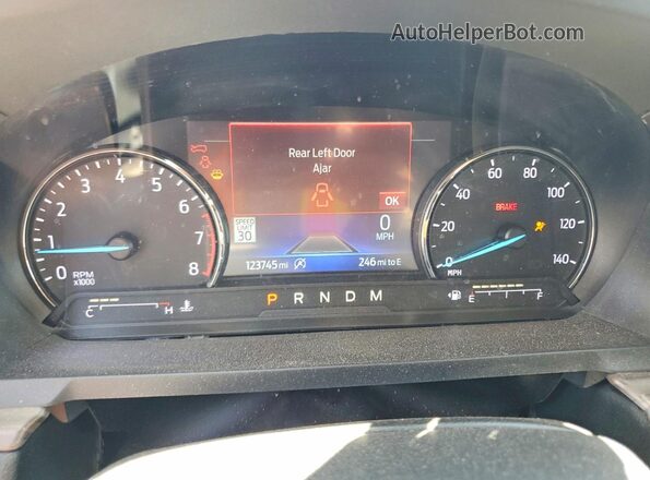 1FMSK7FH3LGA80376 2020 FORD EXPLORER Blue Instrument cluster view
