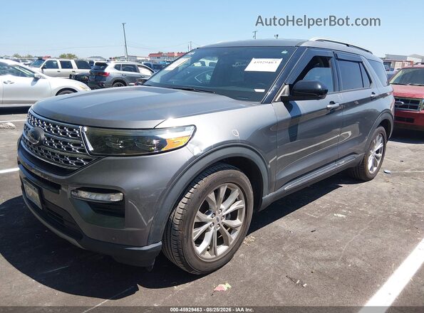 1FMSK7FH4NGA58339 2022 FORD EXPLORER Gray წინა მარცხენა ხედი სამი მეოთხედიდან