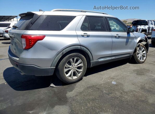 1FMSK7FH6MGB36540 2021 FORD EXPLORER Серебряный Задняя правая четверть
