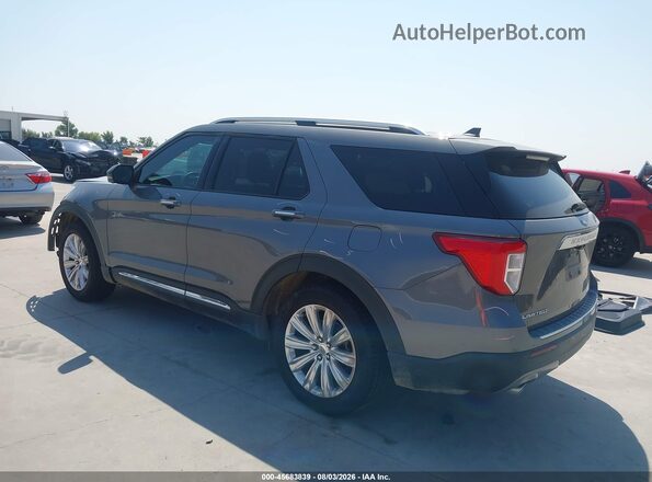 1FMSK7FH9NGA21285 2022 FORD EXPLORER Gray Trasero izquierdo