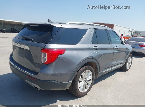 1FMSK7FH9NGA21285 2022 FORD EXPLORER Gray Trasero derecho
