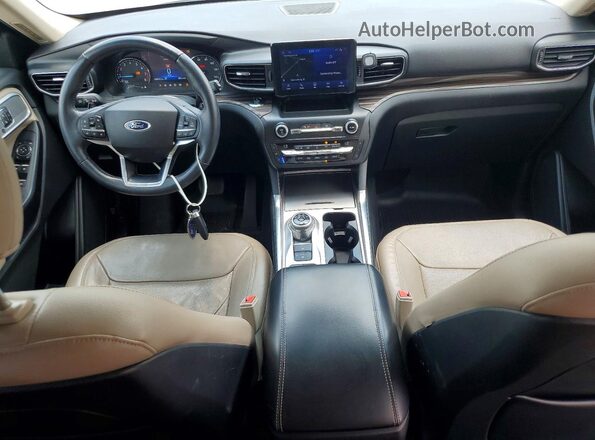 1FMSK7FHXLGA01625 2020 FORD EXPLORER Белый Вид панели приборов