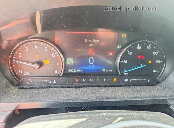 1FMSK7KHXNGA28185 2022 FORD EXPLORER White ხელსაწყოთა პანელის ხედი