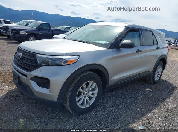 1FMSK8BB1LGC68742 2020 FORD EXPLORER Silver წინა მარცხენა ხედი სამი მეოთხედიდან