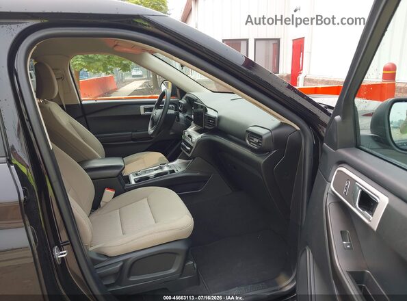 1FMSK8BBXMGC08203 2021 FORD EXPLORER Черный Вид салона спереди
