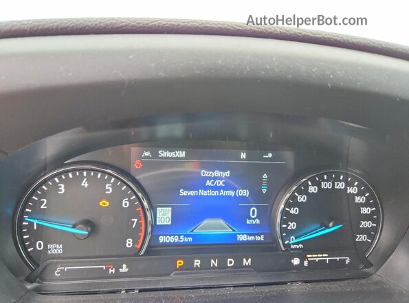 1FMSK8DH0LGC70628 2020 FORD EXPLORER White Instrument cluster view