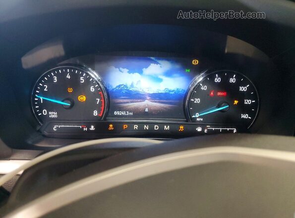 1FMSK8DH0LGC85047 2020 FORD EXPLORER Silver Вид щитка приладів